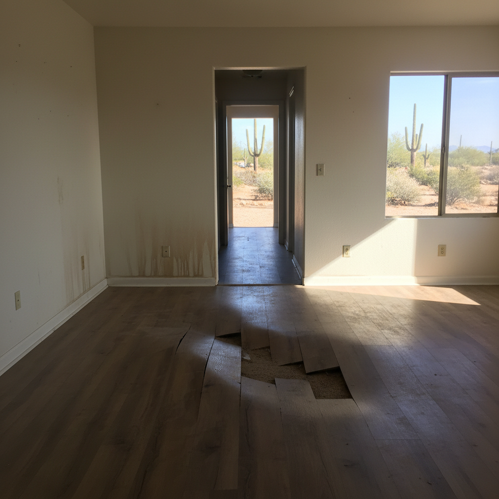 Hardwood Floor Water Damage Restoration in Rio Verde