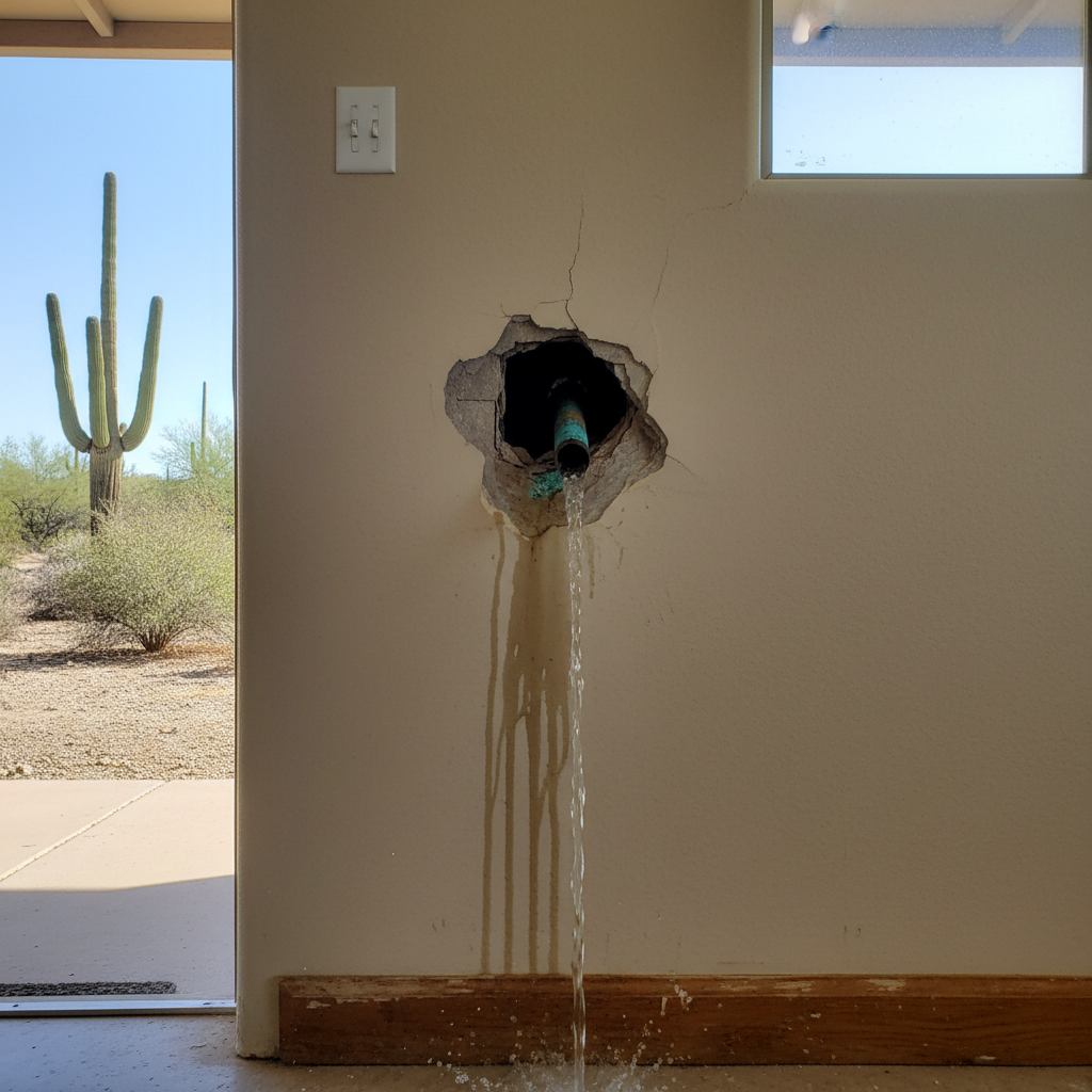 Burst Pipe Repair and Cleanup in Wickenburg