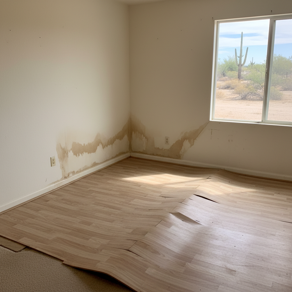 Hardwood Floor Water Damage Restoration in Wickenburg