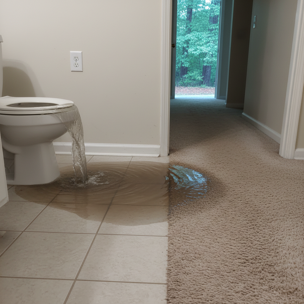 Toilet Overflow Cleanup