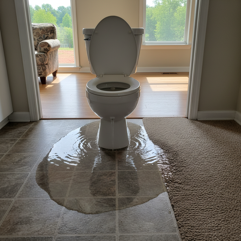 Toilet Overflow Cleanup in Marietta