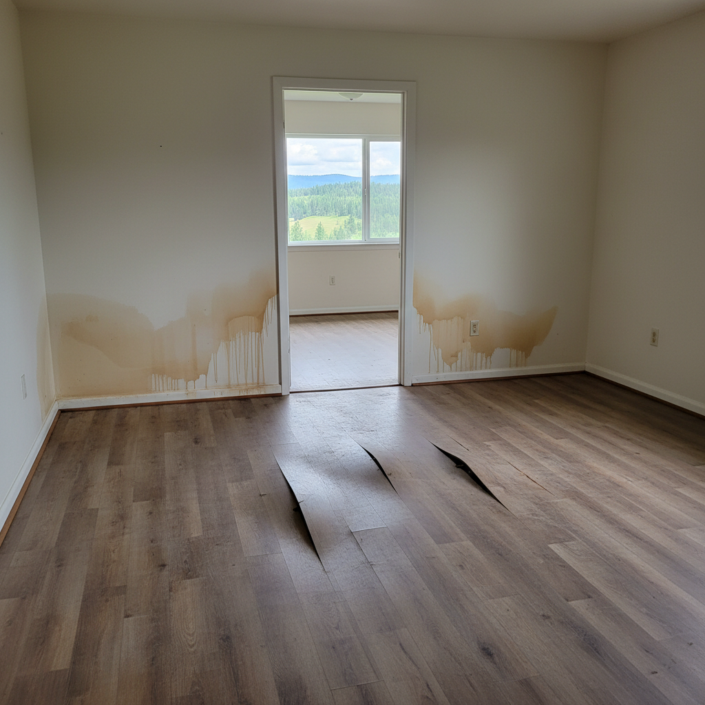 Hardwood Floor Water Damage Restoration in Caldwell