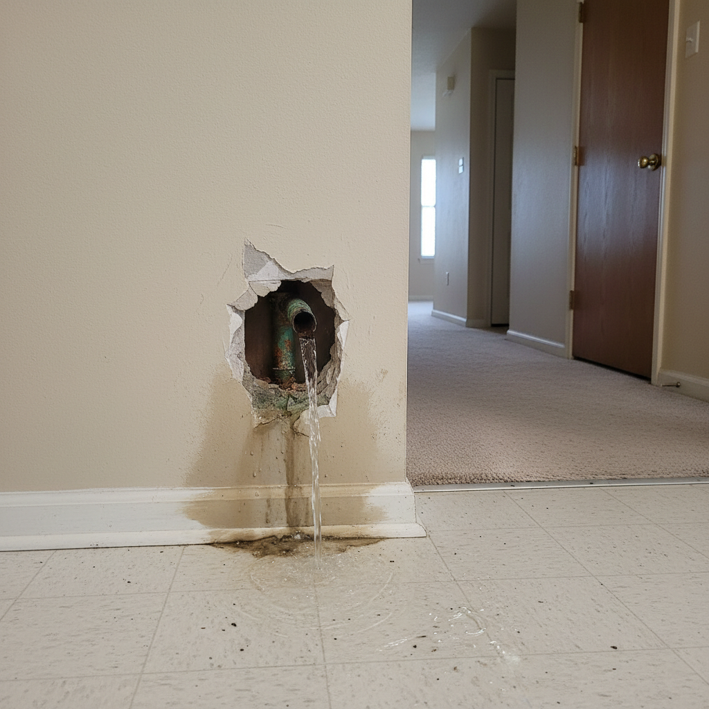 Burst Pipe Repair and Cleanup