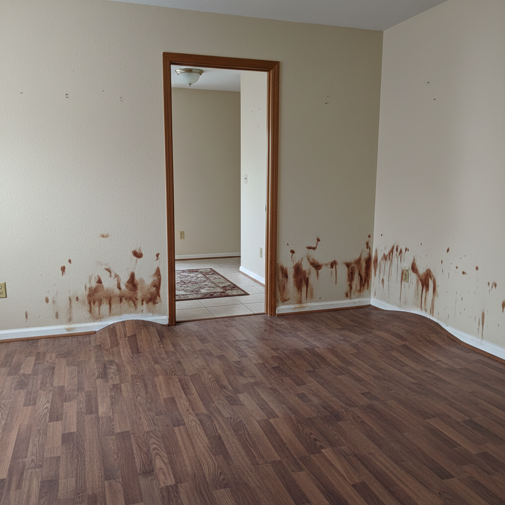 Hardwood Floor Water Damage Restoration in Allen