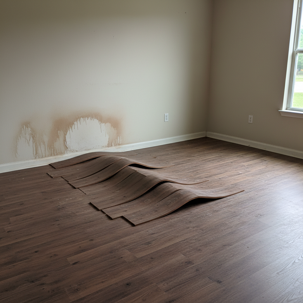 Hardwood Floor Water Damage Restoration in Blue Ridge