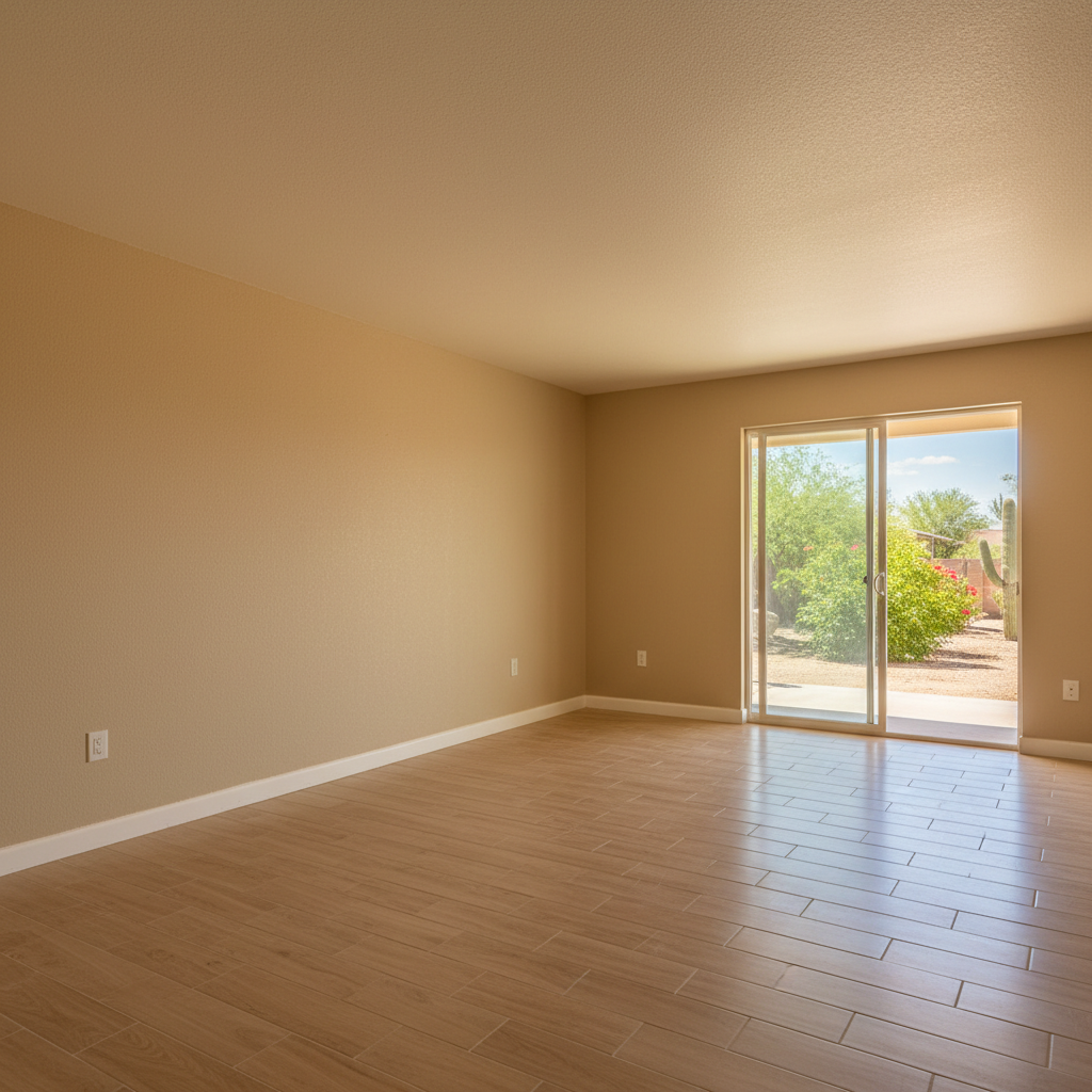 Completed water damage restoration work at a residential property in Aguila, AZ