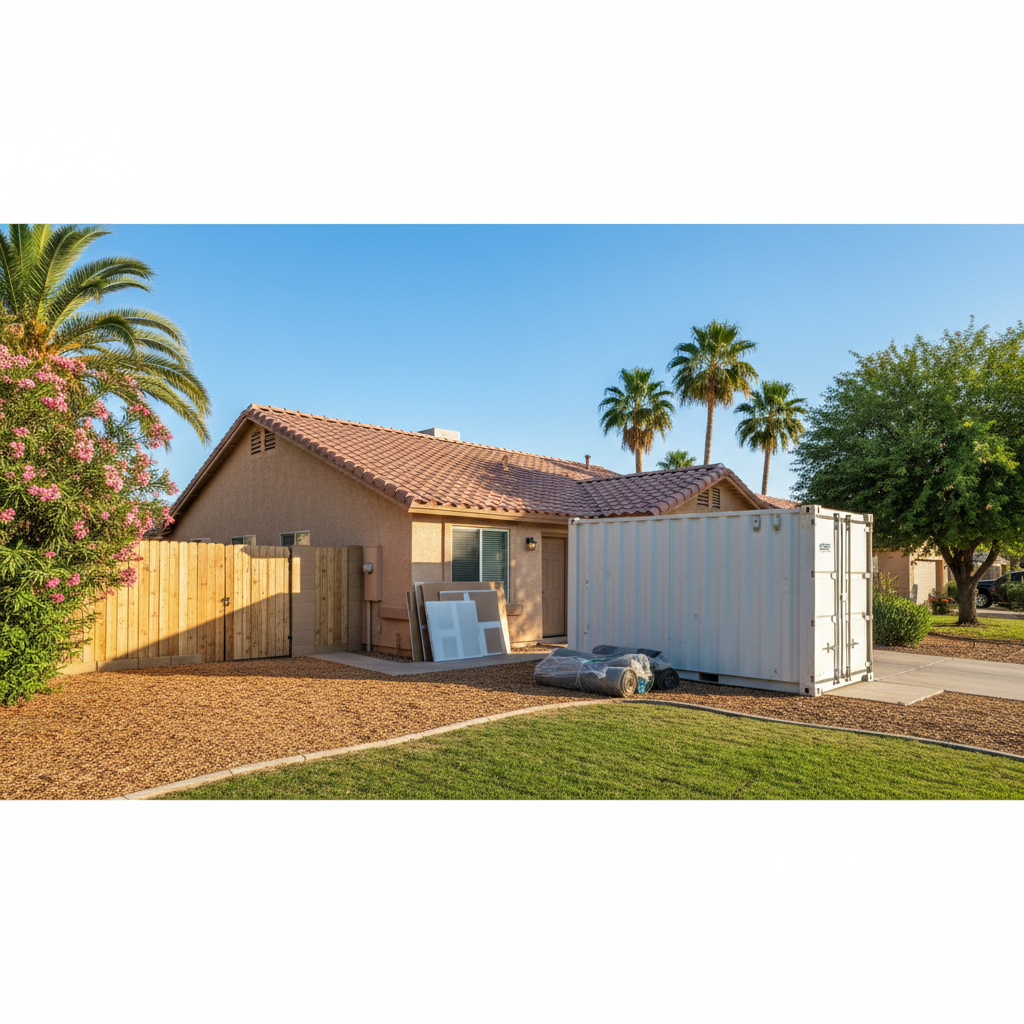 Completed content pack-out and restoration work at a residential property in Chandler, AZ