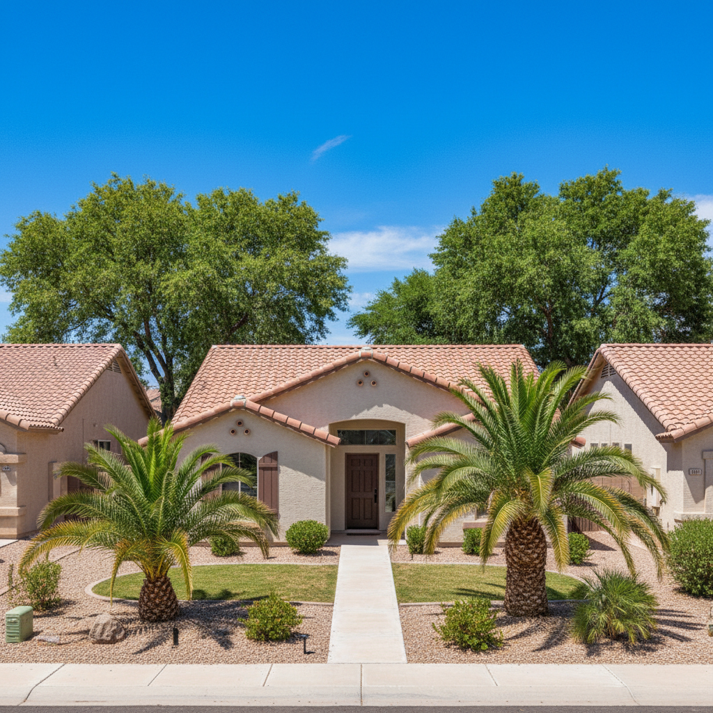 Completed storm damage restoration work at a residential property in Mesa, AZ