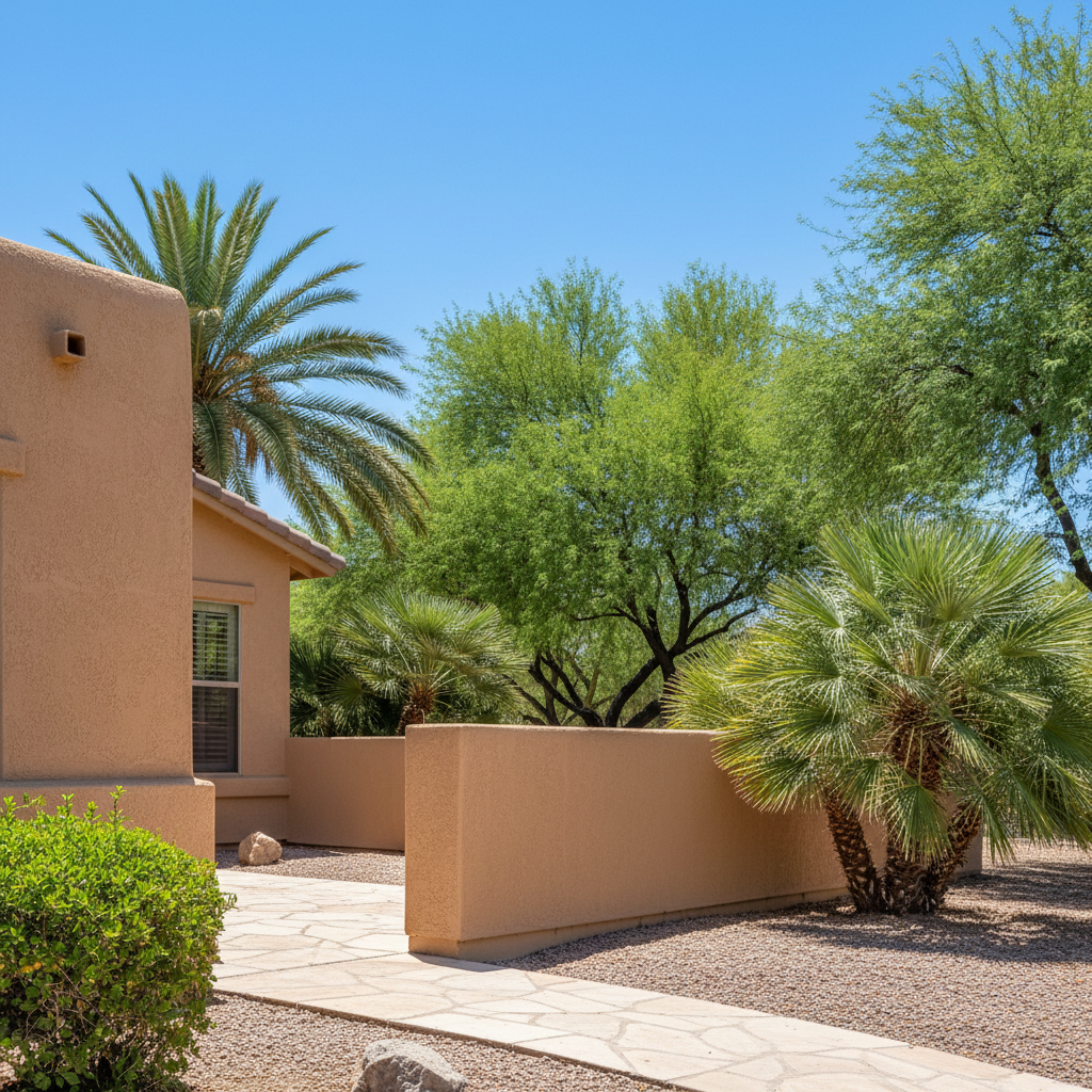Completed water damage restoration work at a residential property in Paradise Valley, AZ