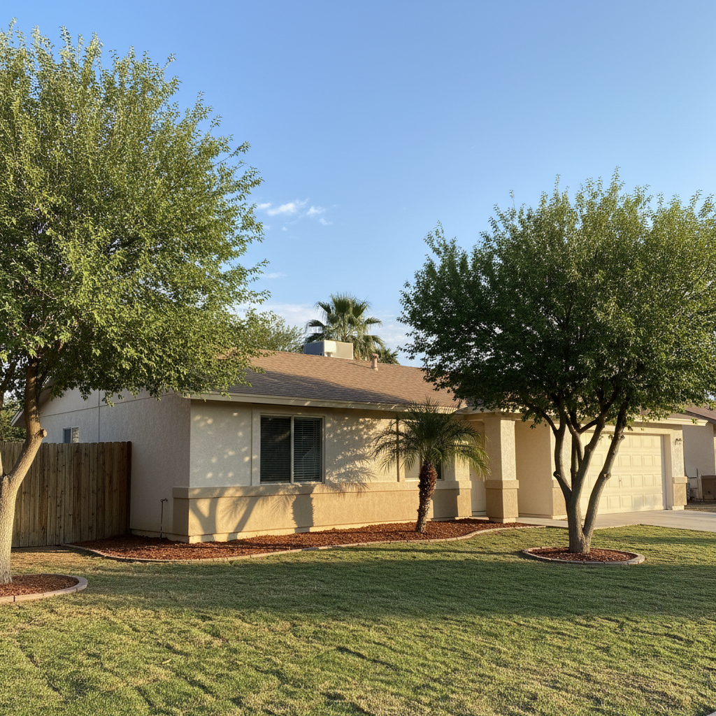 Completed flood restoration work at a residential property in Phoenix, AZ