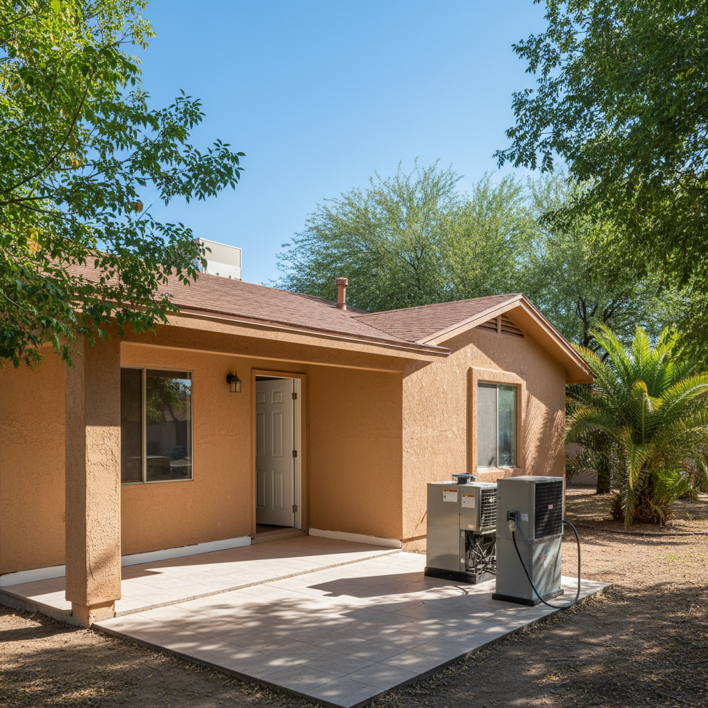 Completed water damage cleanup work at a residential property in Sacaton, AZ