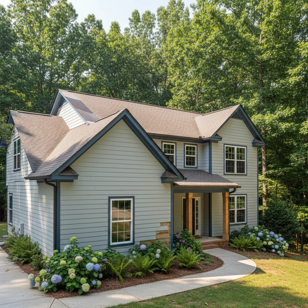 Completed storm damage restoration work at a residential property in Duluth, GA