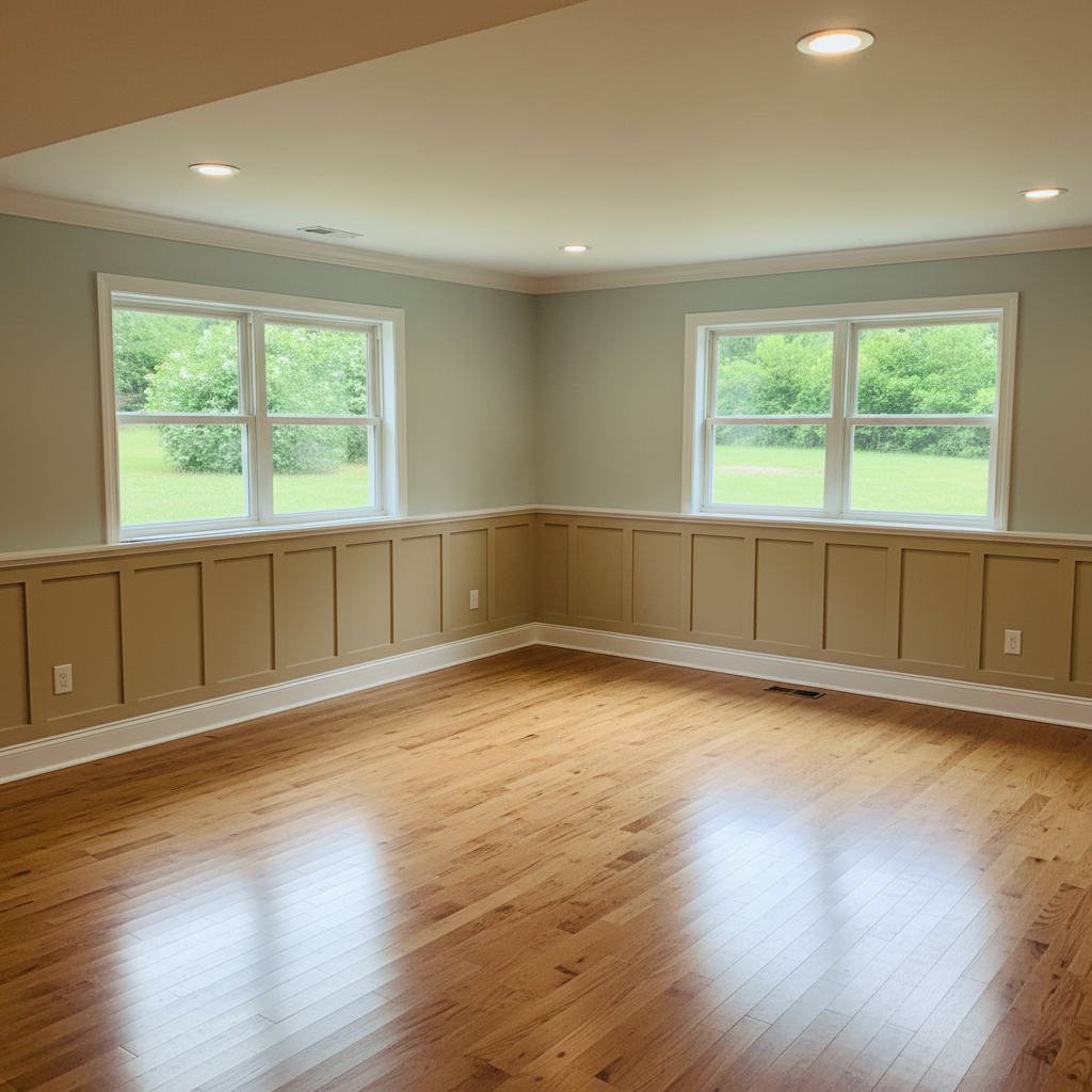 Completed water damage restoration work at a residential property in Lilburn, GA