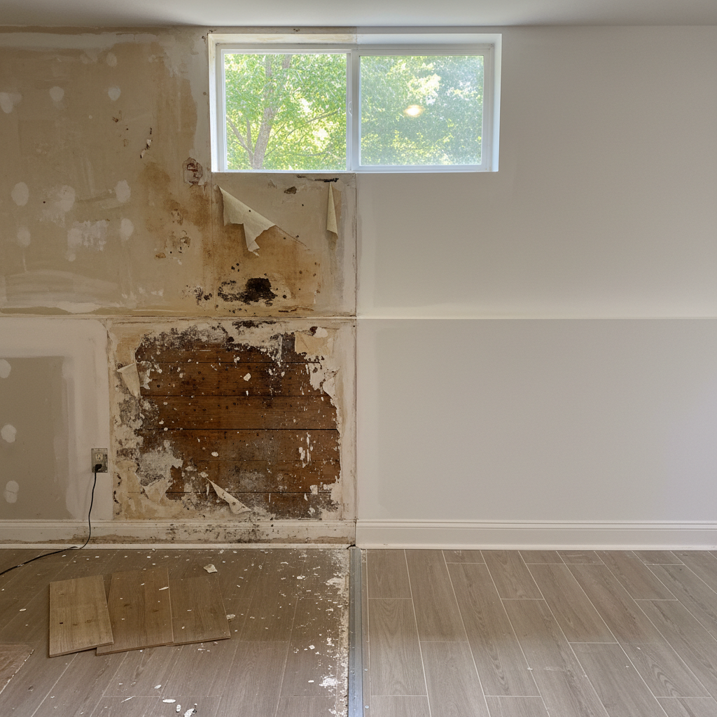 Completed mold remediation work at a residential property in Snellville, GA