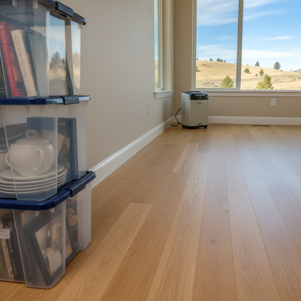 Completed content pack-out and restoration work at a residential property in Boise, ID