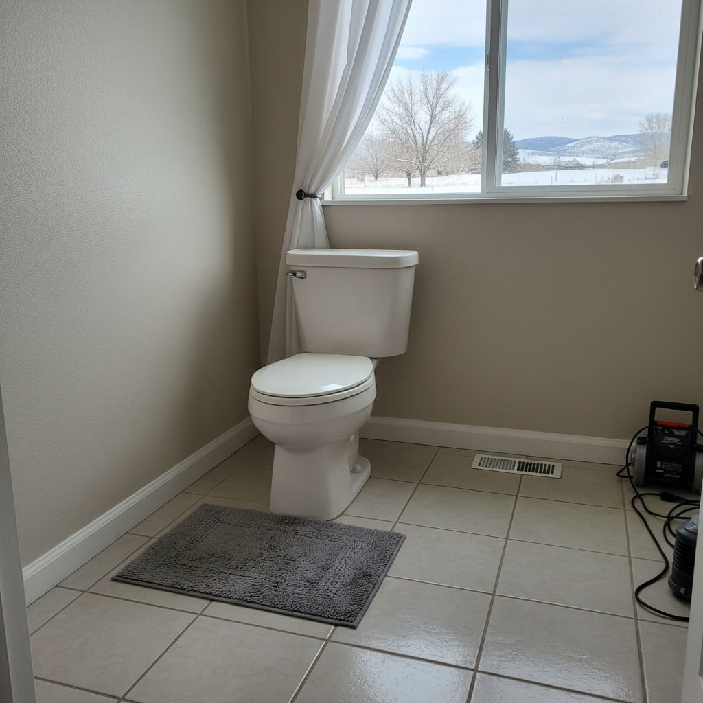 Completed toilet overflow cleanup work at a residential property in Meridian, ID