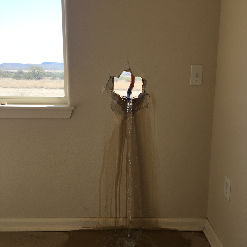 Burst Pipe Repair and Cleanup in Sherman