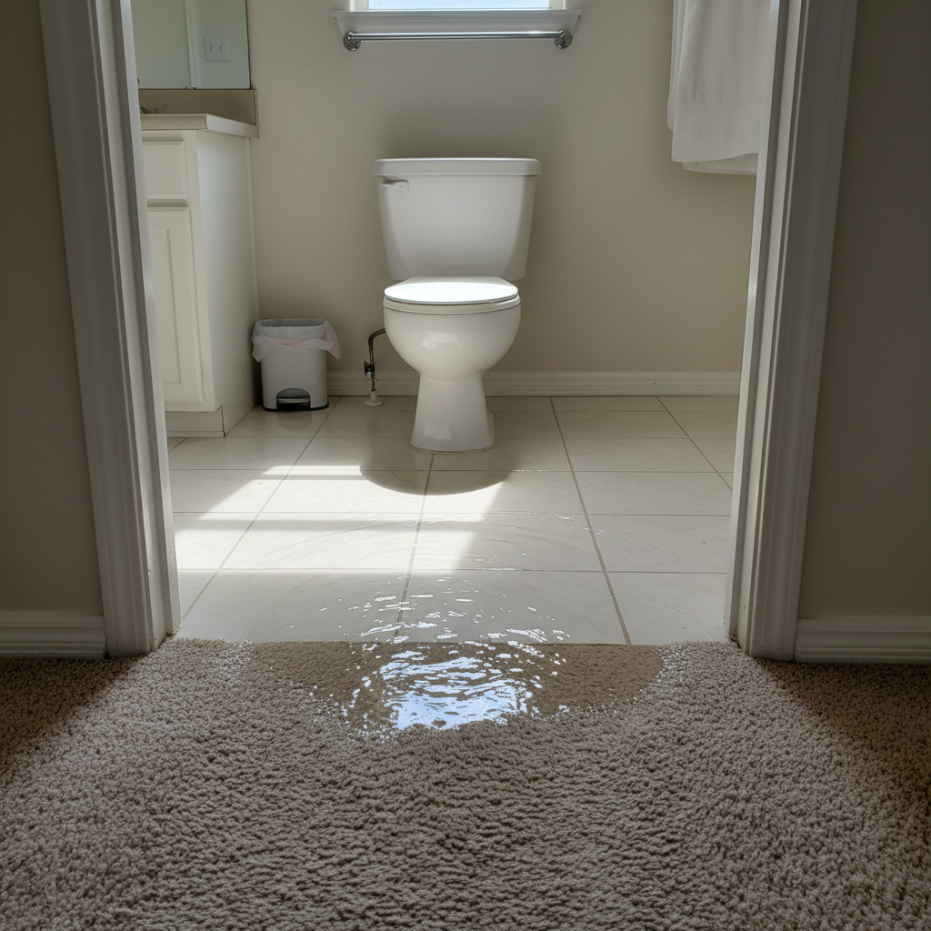 Toilet Overflow Cleanup in Sherman