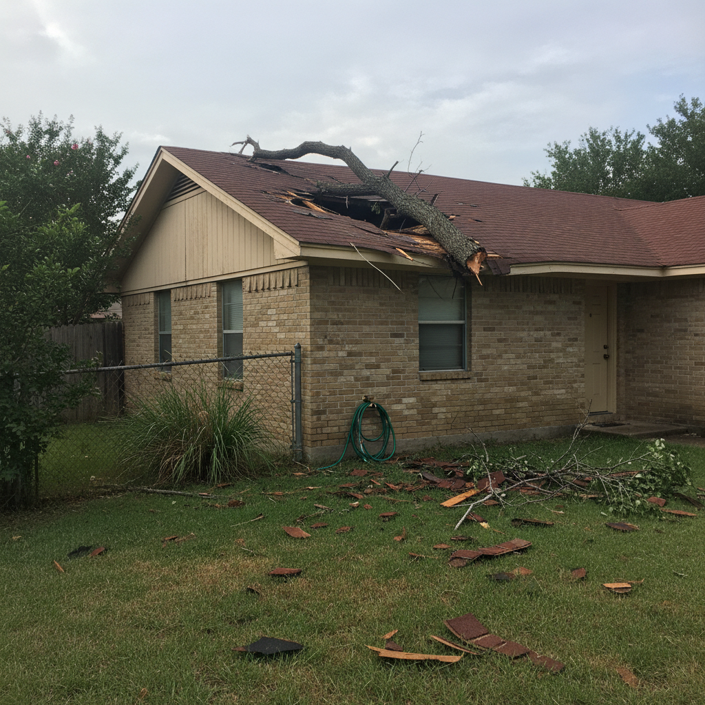 Storm Damage Restoration in Sherman