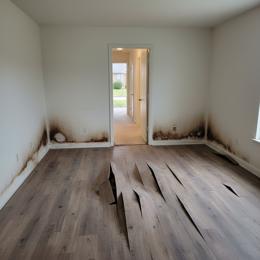 Hardwood Floor Water Damage Restoration in Southmayd