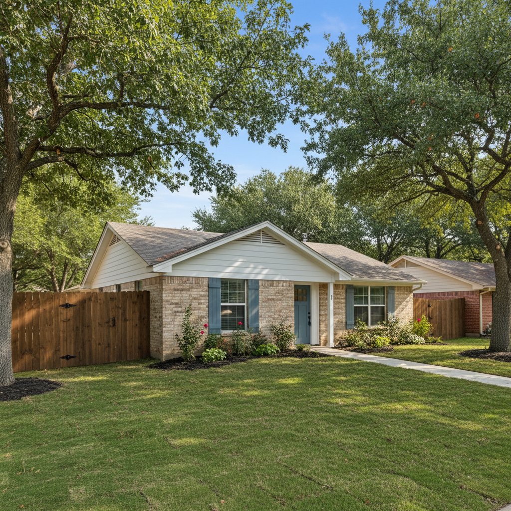 Completed water damage restoration work at a residential property in Cedar Hill, TX