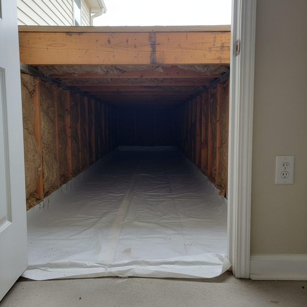 Crawl Space Water Removal in Tioga