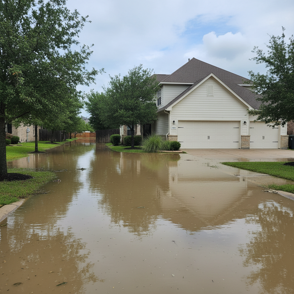 Flood cleanup in Tom Bean