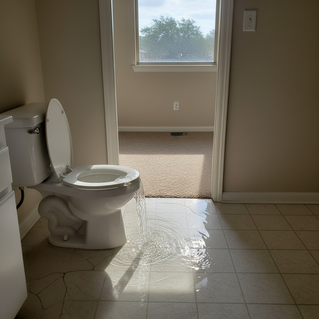 Toilet Overflow Cleanup in Tom Bean