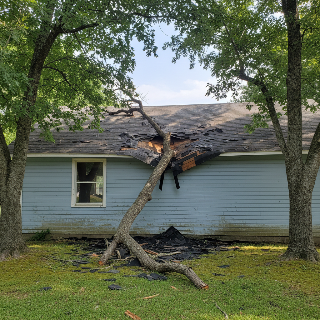 Storm Damage Restoration in Tom Bean