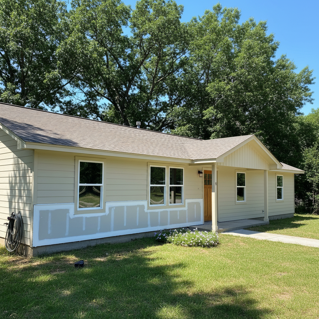 Completed water damage-related cleanup & repair work at a residential property in Collinsville, TX