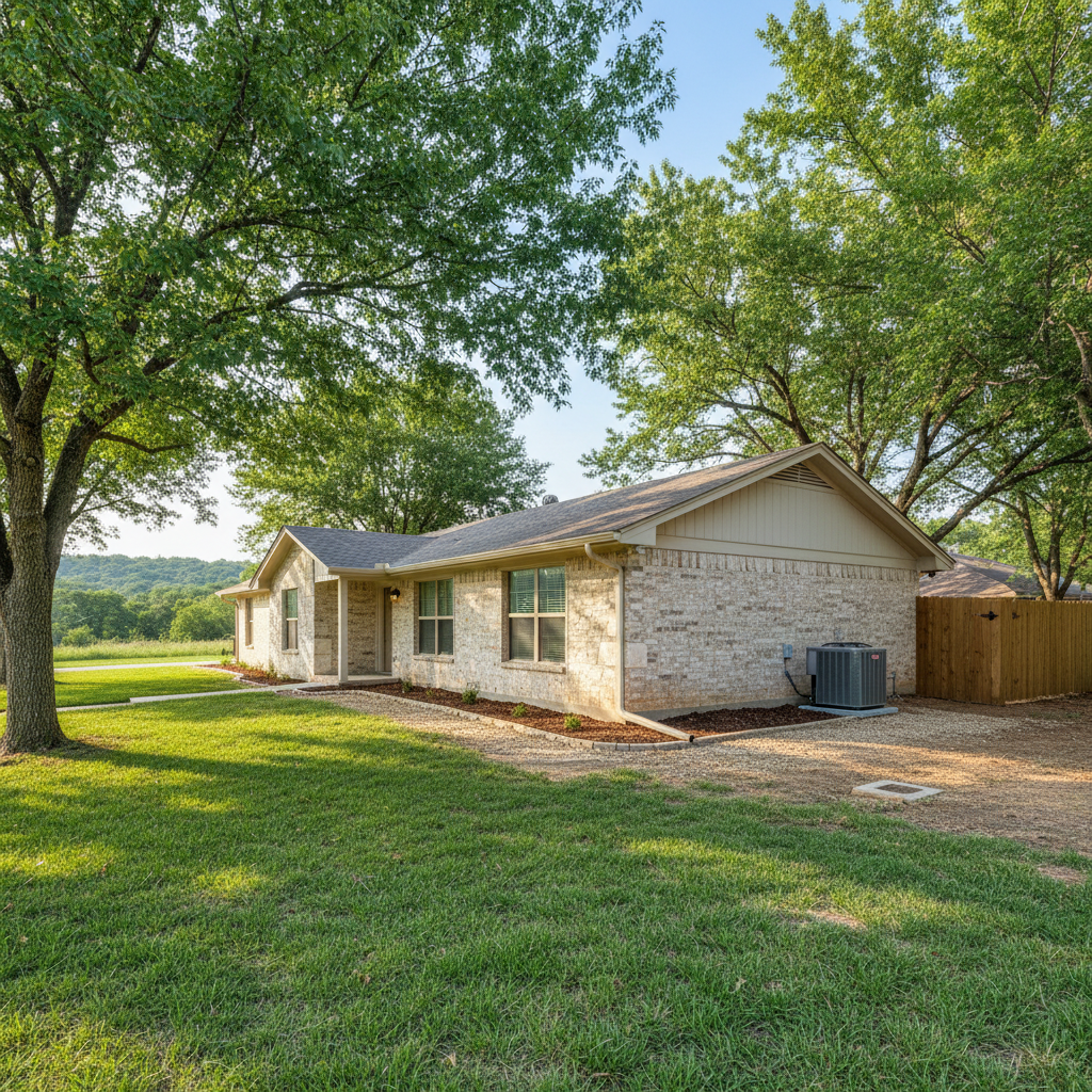 Completed flood cleanup work at a residential property in Collinsville, TX