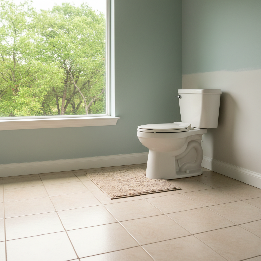 Completed toilet overflow cleanup work at a residential property in Dripping Springs, TX