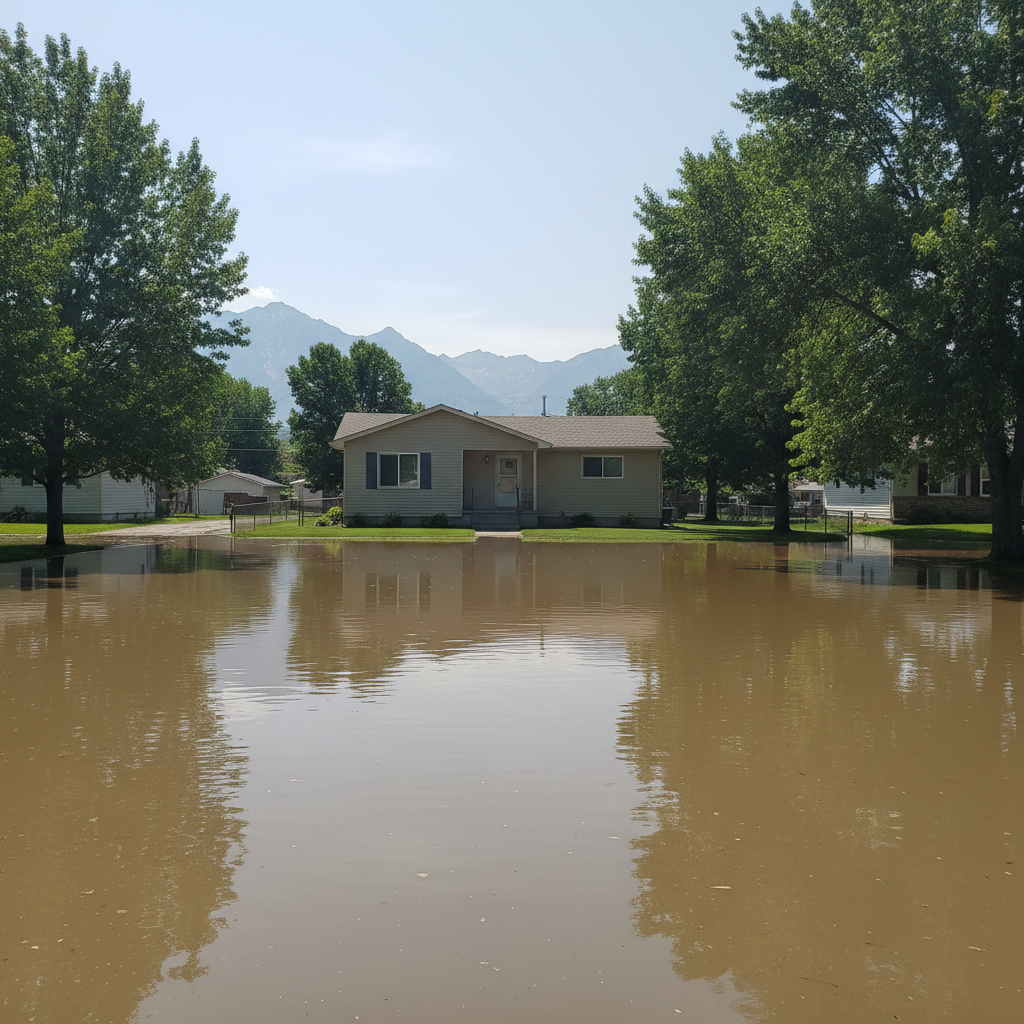 Flood cleanup in Lehi