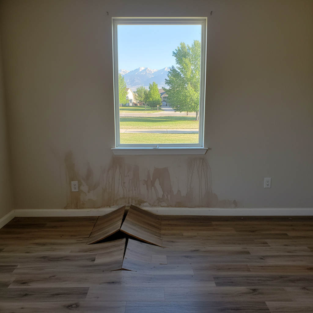 Hardwood Floor Water Damage Restoration in Lehi
