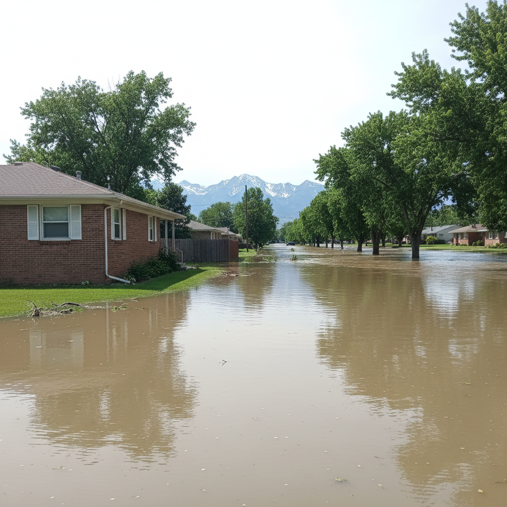 Flood cleanup in South Jordan
