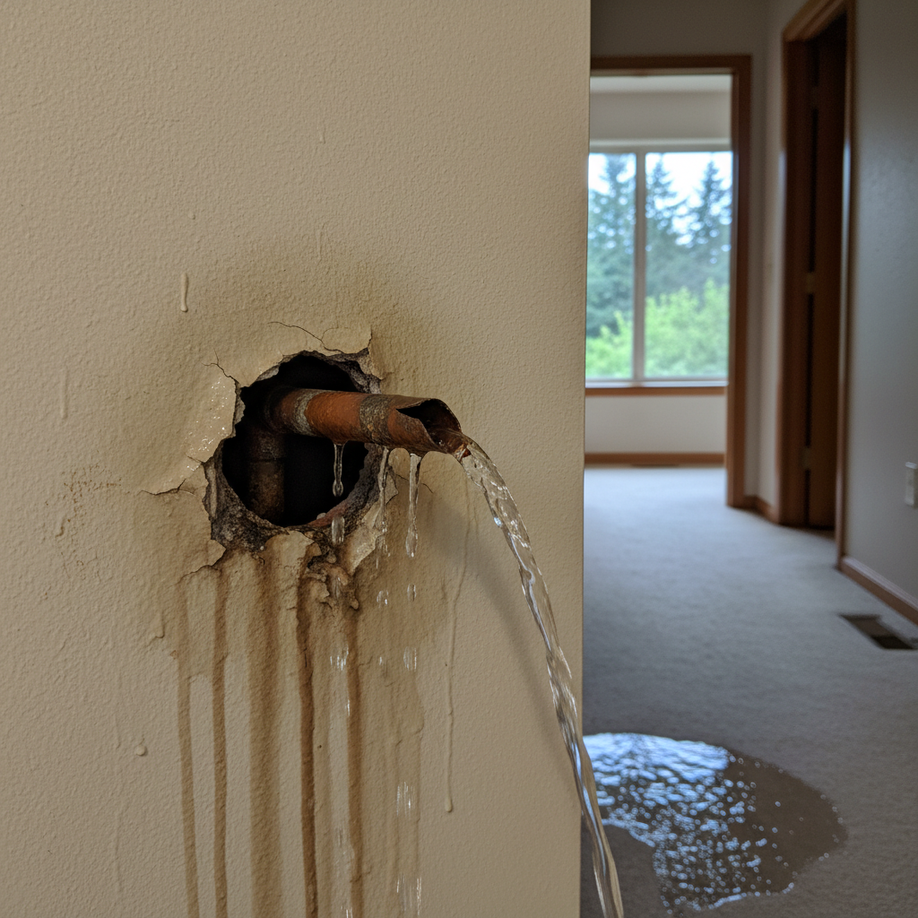 Burst Pipe Repair and Cleanup in Bellevue