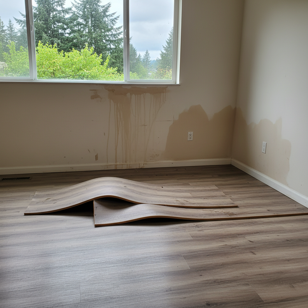Hardwood Floor Water Damage Restoration in Bellevue