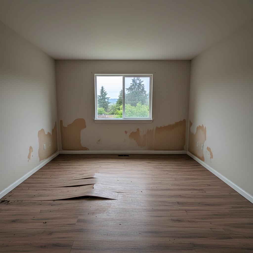 Hardwood Floor Water Damage Restoration in Black Diamond