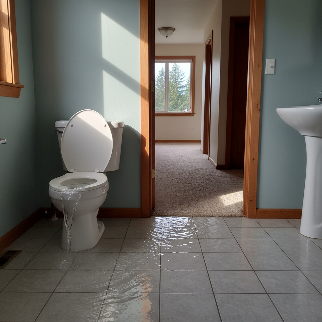 Toilet Overflow Cleanup in Everett