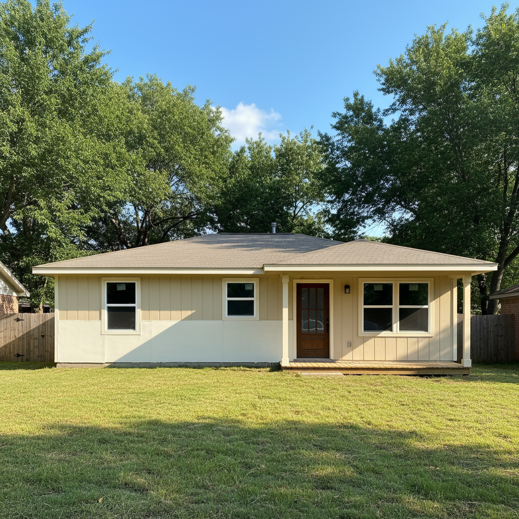 Completed water damage restoration work at a residential property in Princeton, TX