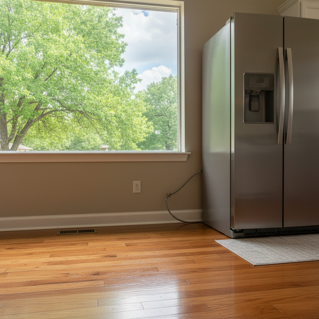 Completed appliance leak cleanup work at a residential property in Tom Bean, TX