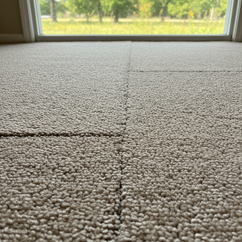 Completed carpet water damage restoration work at a residential property in Whitesboro, TX