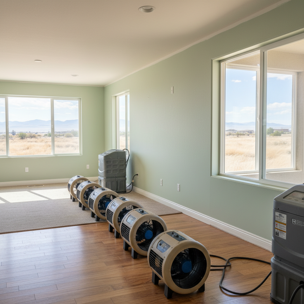 Completed structural drying work at a residential property in Magna, UT