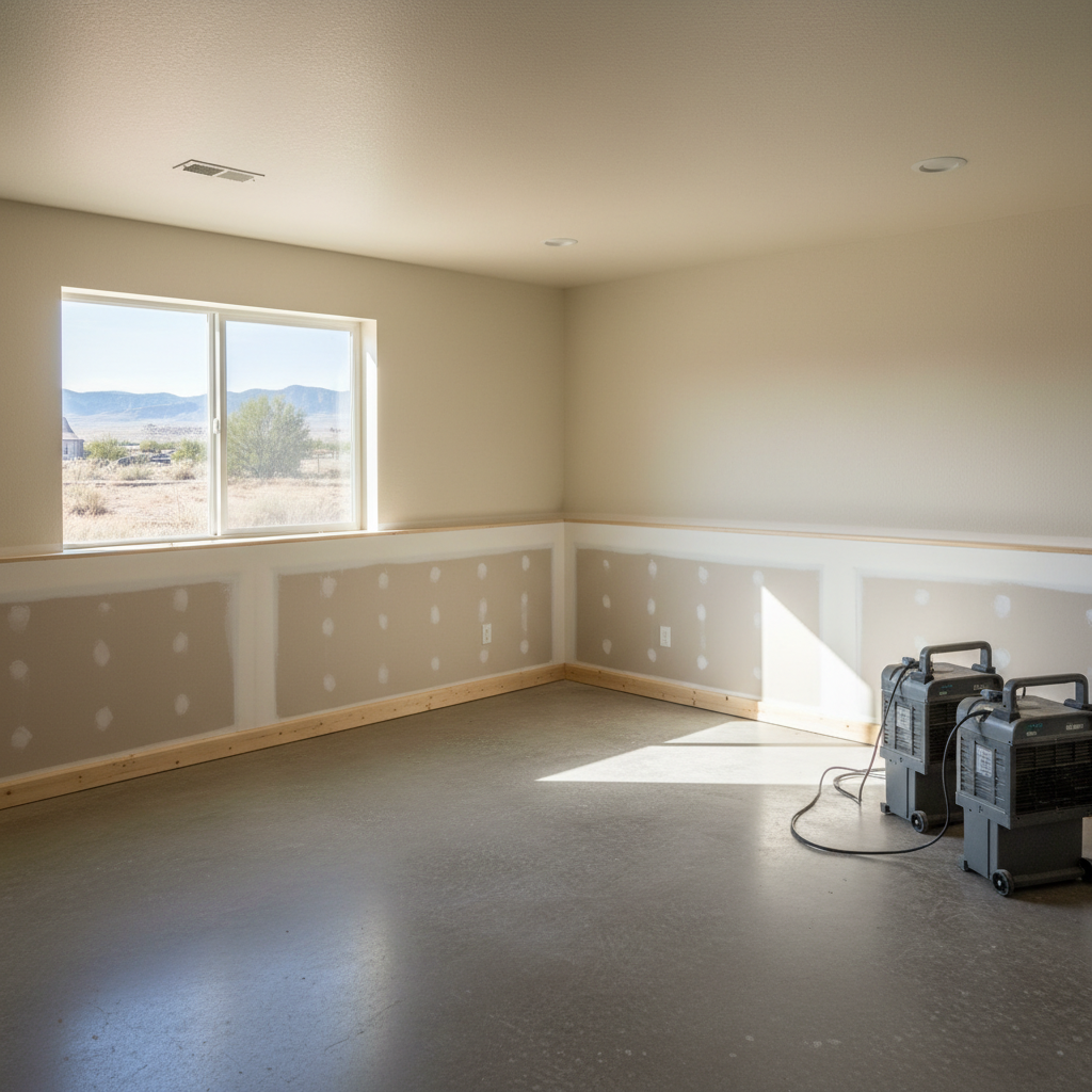 Completed water damage-related mold removal work at a residential property in Payson, UT