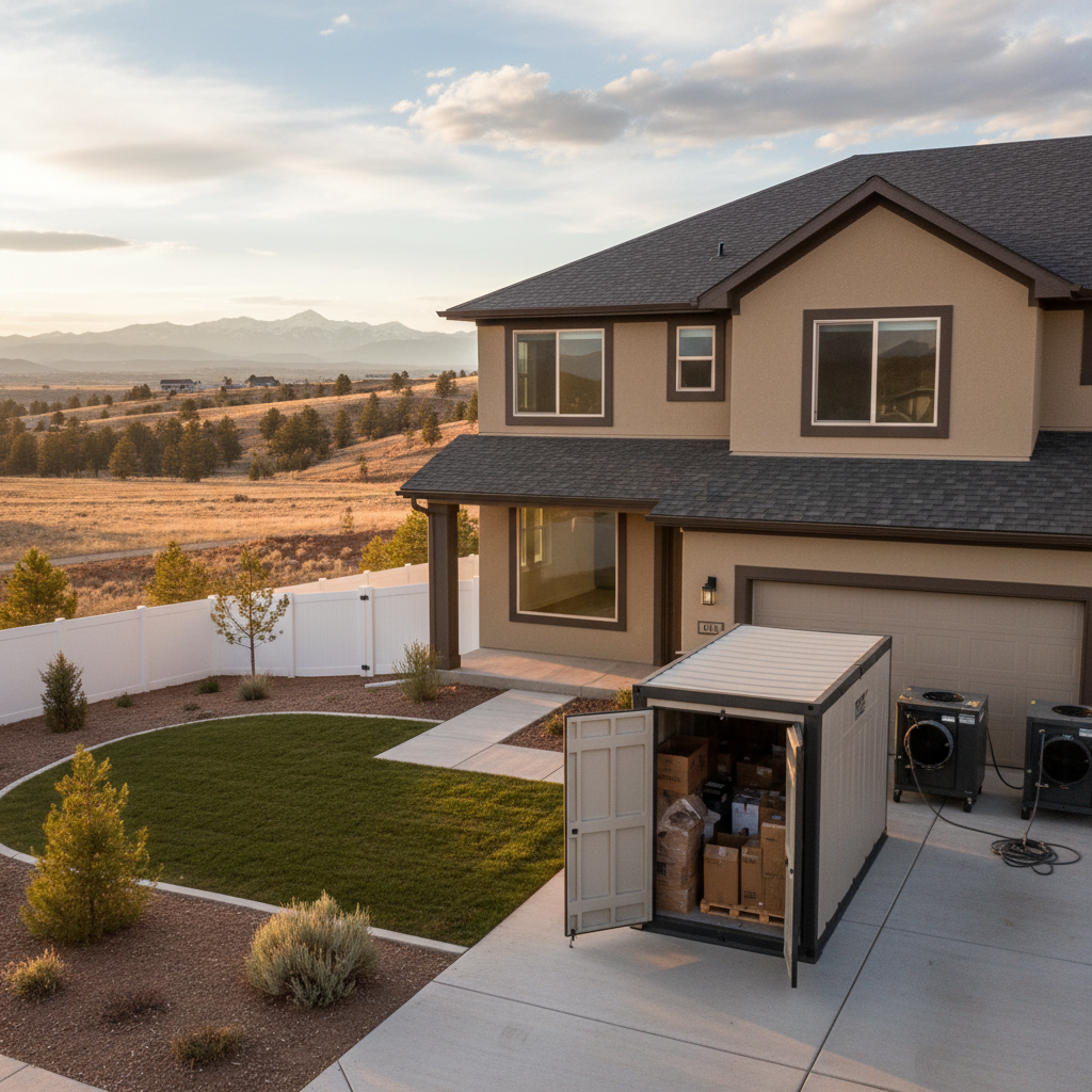Completed content pack-out and restoration work at a residential property in Spanish Fork, UT