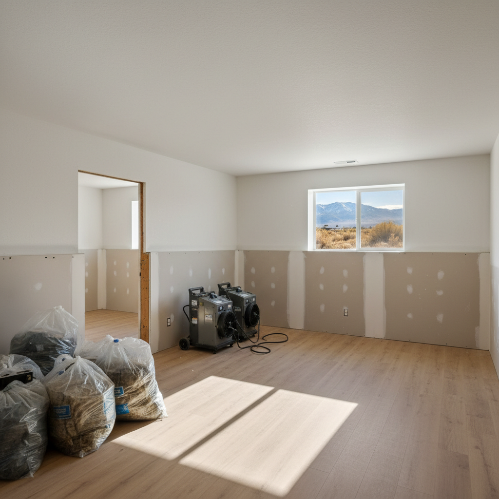 Completed water damage-related mold removal work at a residential property in West Jordan, UT