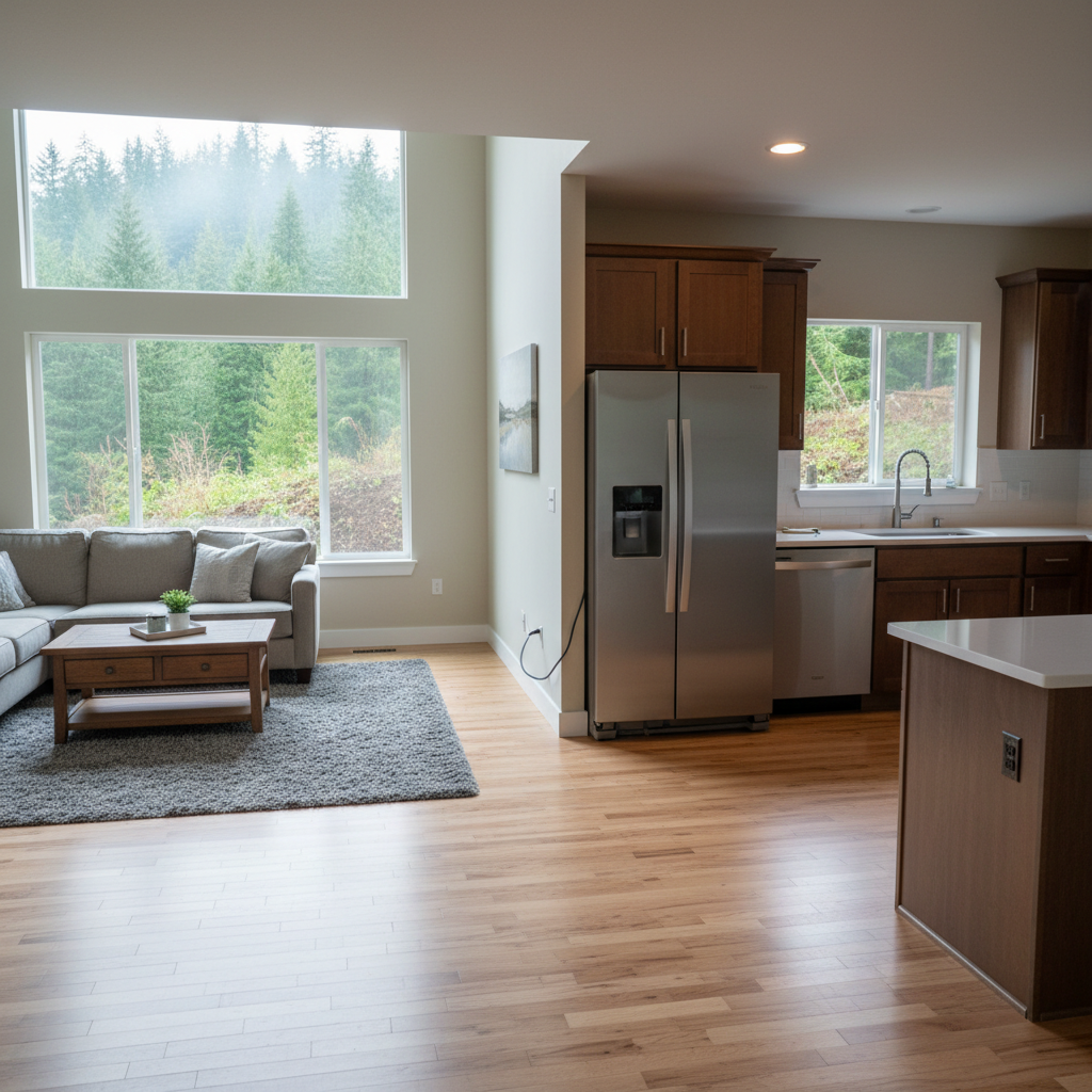 Completed appliance leak cleanup work at a residential property in Black Diamond, WA