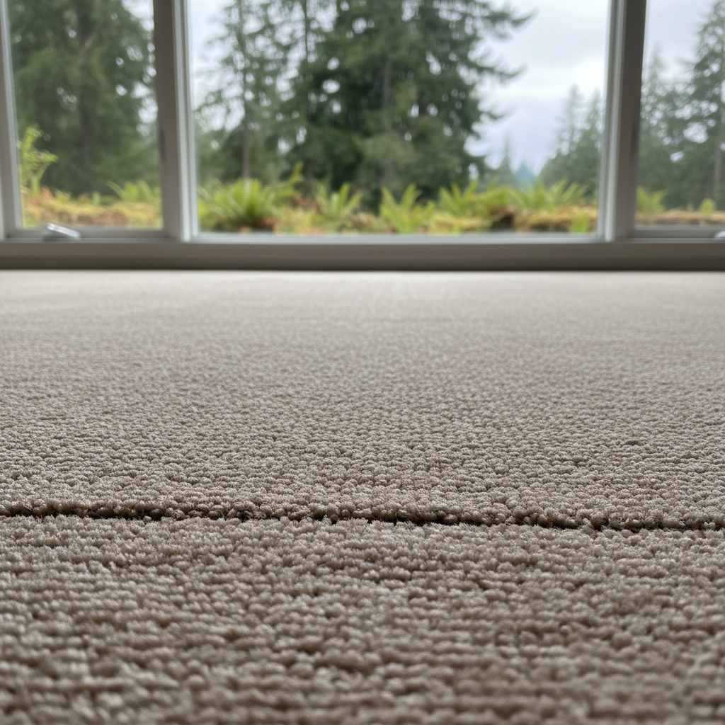 Completed carpet water damage restoration work at a residential property in Darrington, WA