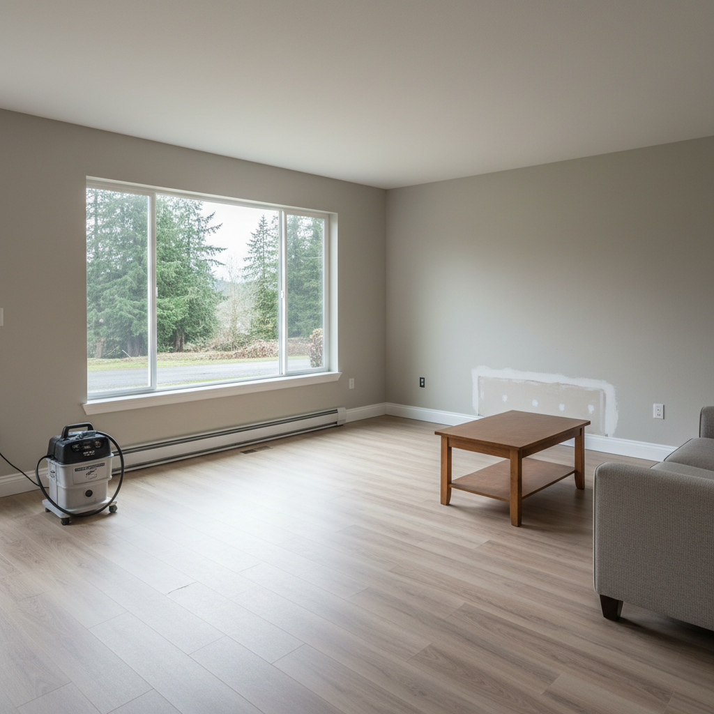 Completed flood restoration work at a residential property in Hobart, WA