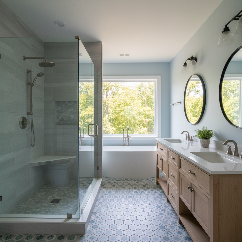 Completed bathroom remodel work at a residential property in Dothan, AL